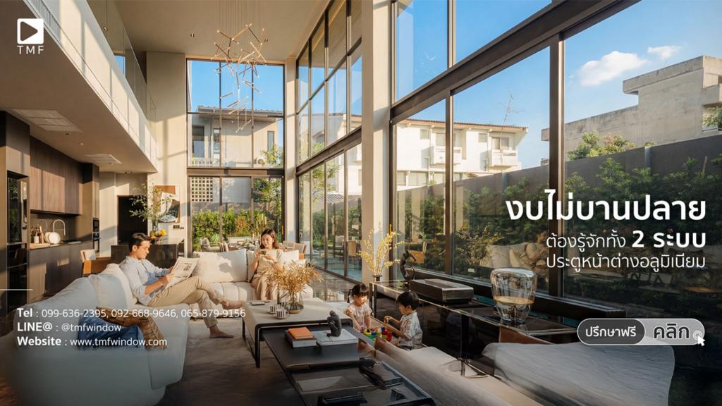 ระบบของประตูหน้าต่าง แบบมาตรฐาน vs ระบบยูโร ต่างกันอย่างไร เลือกให้เหมาะกับบ้าน - THAI METAL FINISH ระบบประตูหน้าต่างอลูมิเนียม